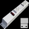 12 Hardwired Plug Strip (No Power Cord), 4 Vertical 20Amp (NEMA 5-20R, NOT Tamper Resistant) Outlets, with Ears (with Mounting Tabs on Both Ends), Switch, White view 1
