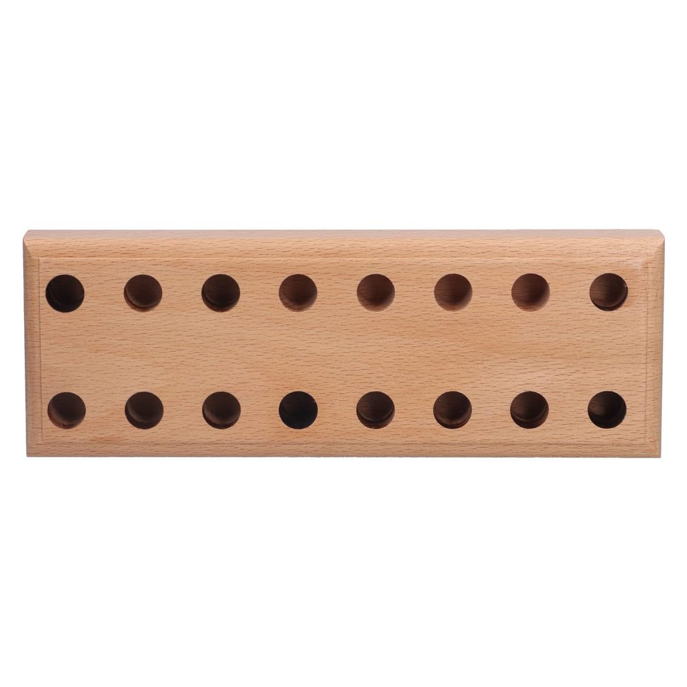 Vomeko Pine Wood Plier Organizer and Display Stand - 16 Hole Cutter Holder Rack for Storage and Display