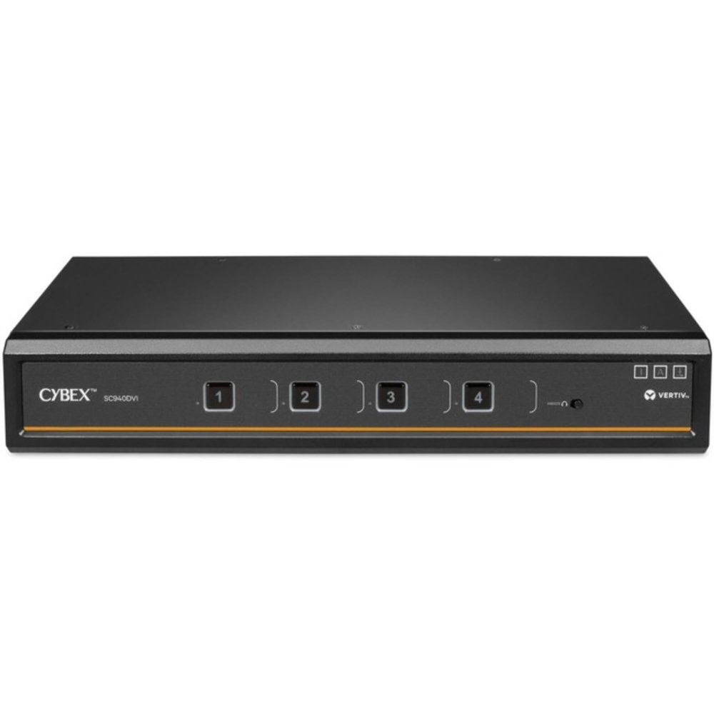 Vertiv Cybex SC900 Secure KVM | Dual Head | 4 Port Universal and DVI-D | NIAP version 4.0 Certified - Secure Desktop KVM Switches | Secure KVM Switch | Dual Head | NIAP Certified | Secure Keyboard | 2