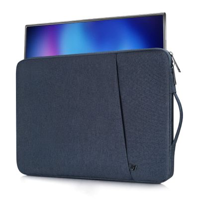 15.6 Inch Portable Monitor Case Carrying Sleeve Compatible with Anyuse YxK Forhelp Newsoul KYY ASUS Zenscreen 15.6" Portable Monitors Computer Bag,Navy Blue