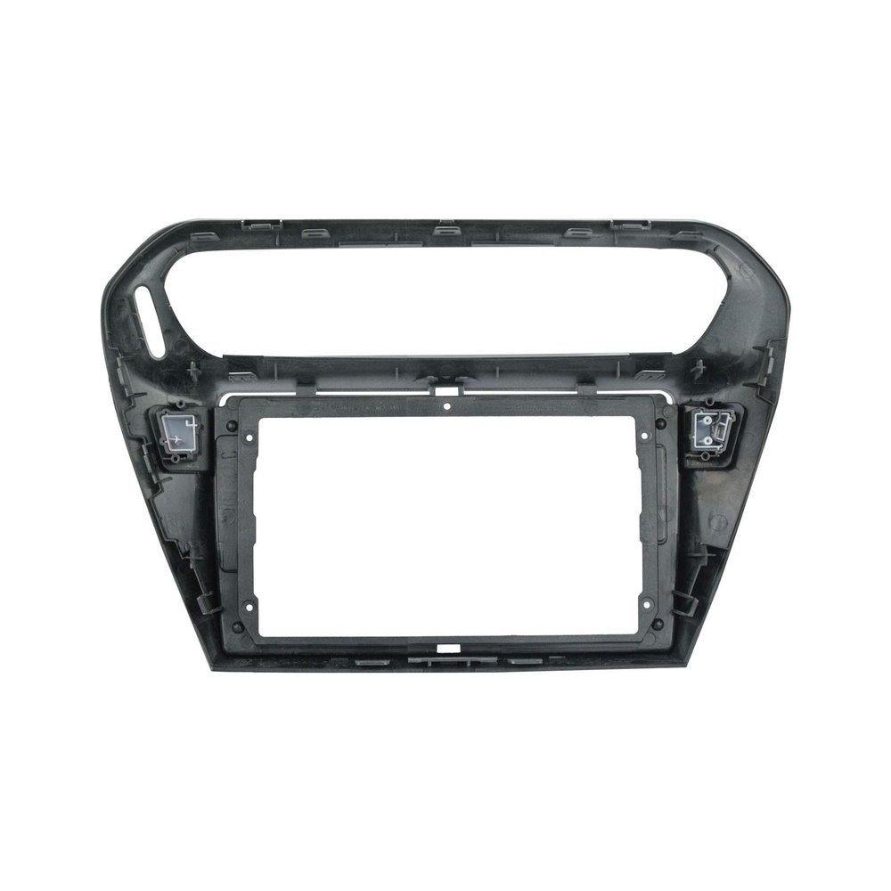 9'' Car Radio Stereo Dash Frame Fascia Bezel Panel w/Power Harness Cable Compatible for PEUGEOT 301 2014 15 16 17 18 Install Mount Kit