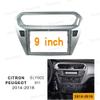 9'' Car Radio Stereo Dash Frame Fascia Bezel Panel w/Power Harness Cable Compatible for PEUGEOT 301 2014 15 16 17 18 Install Mount Kit view 3