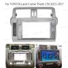 10.1'' Car Radio Stereo Dash Frame Fascia Bezel Panel Compatible for Toyota Prado 150 2014 15 16 17 Install Mount Kit view 2