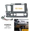 10.1'' Car Radio Stereo Dash Frame Fascia Bezel Panel Compatible for Honda Civic 2007 08 09 10 11 Left Hand Drive Install Mount Kit view 3