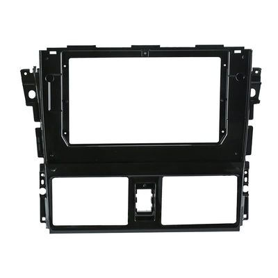 10.1'' Car Radio Stereo Dash Frame Fascia Bezel Panel w/Power Harness Cable Compatible for Toyota Vios 2013 14 15 16 Install Mount Kit
