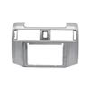 9'' Car Radio Stereo Dash Frame Fascia Bezel Panel Compatible for Toyota 4 Runner 2010 11 12 13 14 15 16 17 18 19 Install Mount Kit Silver view 1