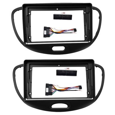 9'' Car Radio Stereo Dash Frame Fascia Bezel Panel Compatible for Hyundai I10 2008 09 10 11 Install Mount Kit