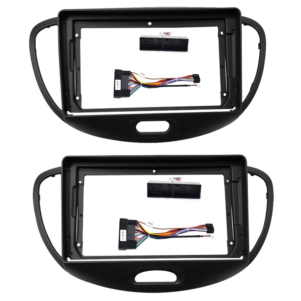9'' Car Radio Stereo Dash Frame Fascia Bezel Panel Compatible for Hyundai I10 2008 09 10 11 Install Mount Kit