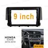 9'' Car Radio Stereo Dash Frame Fascia Bezel Panel Compatible for Honda Civic 2016 17 18 19 Mount Kit view 3