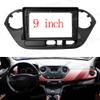 9'' Car Radio Stereo Dash Frame Fascia Bezel Panel Compatible for HYUNDAI I10 2014 15 16 17 Install Mount Kit view 2