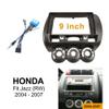 9'' Car Radio Stereo Dash Frame Fascia Bezel Panel with Power Harness Compatible for Honda Fit Jazz 2004 05 06 07 RHD Install Mount Kit view 2