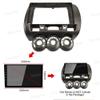 9'' Car Radio Stereo Dash Frame Fascia Bezel Panel with Power Harness Compatible for Honda Fit Jazz 2004 05 06 07 RHD Install Mount Kit view 3