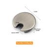 TNDYIG 1Pcs Zinc Alloy 35mm Threading Box Computer Desktop Multi-Function Cable Box Round Wire Hole Cover Wire Hole Hardware (Color : Pearl Silver) view 2