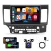 [2G+64G] Car Radio for Mitsubishi Lancer 2008-2017, 10.1 inch Android 13 Touch Screen Stereo, Carplay/Android Auto/Hi-Fi Audio/1080P/SWC/Bluetooth + AHD Backup Camera + MIC view 1