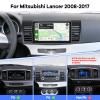 [2G+64G] Car Radio for Mitsubishi Lancer 2008-2017, 10.1 inch Android 13 Touch Screen Stereo, Carplay/Android Auto/Hi-Fi Audio/1080P/SWC/Bluetooth + AHD Backup Camera + MIC view 2