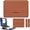 11-17 inch Universal Multi-Function Waterproof PU Leather Notebook Bag, Handheld Foldable Laptop Sleeves with Mouse Pouch and Bracket, 3-in-1 Stand Padded Pouch view 1
