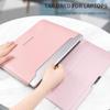 11-17 inch Universal Multi-Function Waterproof PU Leather Notebook Bag, Handheld Foldable Laptop Sleeves with Mouse Pouch and Bracket, 3-in-1 Stand Padded Pouch view 3