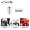 DTGN 1/4"-20x0.78(DxH) Tripod Nuts - 2Pack - Good for Camera Tripod Electronic Equipment - Hand Screw Knurled Barrel Nut Connection Fasteners - Silver view 4