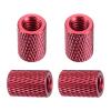 DTGN 1/4"-20x0.59(DxH) Tripod Nuts - 4Pack - Good for Camera Tripod Electronic Equipment - Hand Screw Knurled Barrel Nut Connection Fasteners - Red