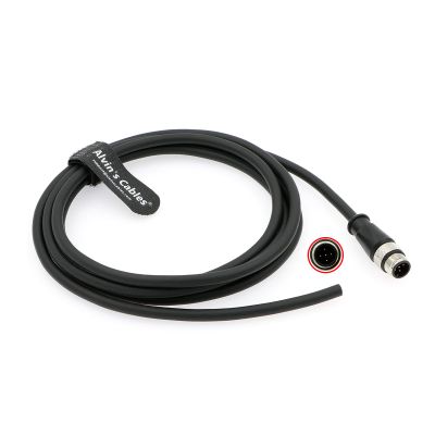 Alvin's Cables M12 Industrial Cable M12 A Code 5 Pin Male Aviation Connector Electrical Shielded Cable for Industrial Cameras Sensor Network