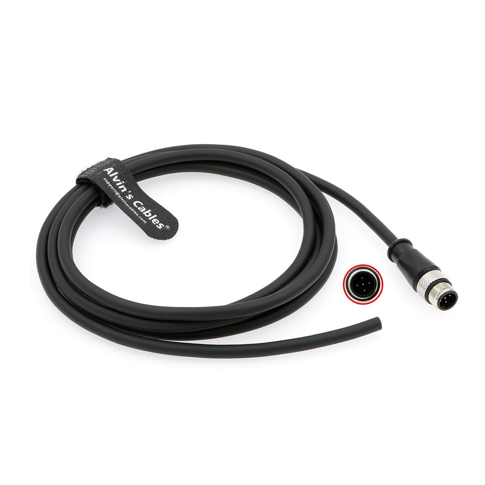 Alvin's Cables M12 Industrial Cable M12 A Code 5 Pin Male Aviation Connector Electrical Shielded Cable for Industrial Cameras Sensor Network