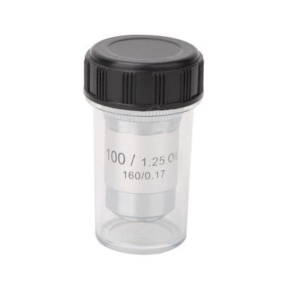 JUIYU Microscope Accessories Kit 195 All-Steel Achromatic Objective Lens for All Biological Microscopes Microscope Slides (Color : 100, Size : Other_Other)