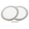 X AUTOHAUX 2 Pcs 6.5" Car Speaker Cover Mesh Subwoofer Grill Horn Guard with 8 Screws Metal ABS White Gold Tone view 1