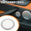 X AUTOHAUX 2 Pcs 6.5" Car Speaker Cover Mesh Subwoofer Grill Horn Guard with 8 Screws Metal ABS White Gold Tone view 2