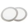 X AUTOHAUX 2 Pcs 6.5" Car Speaker Cover Mesh Subwoofer Grill Horn Guard with 8 Screws Metal ABS White Gold Tone view 3