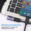 Poyiccot USB C Right Angle Adapter PD 240W for Thunderbolt 4/3, Right Angle 90 Degree USB C Male to Female Extender USB 4.0 L Shape Connector with 8K@60Hz Video for iPad, MacBook, 2-Pack view 4