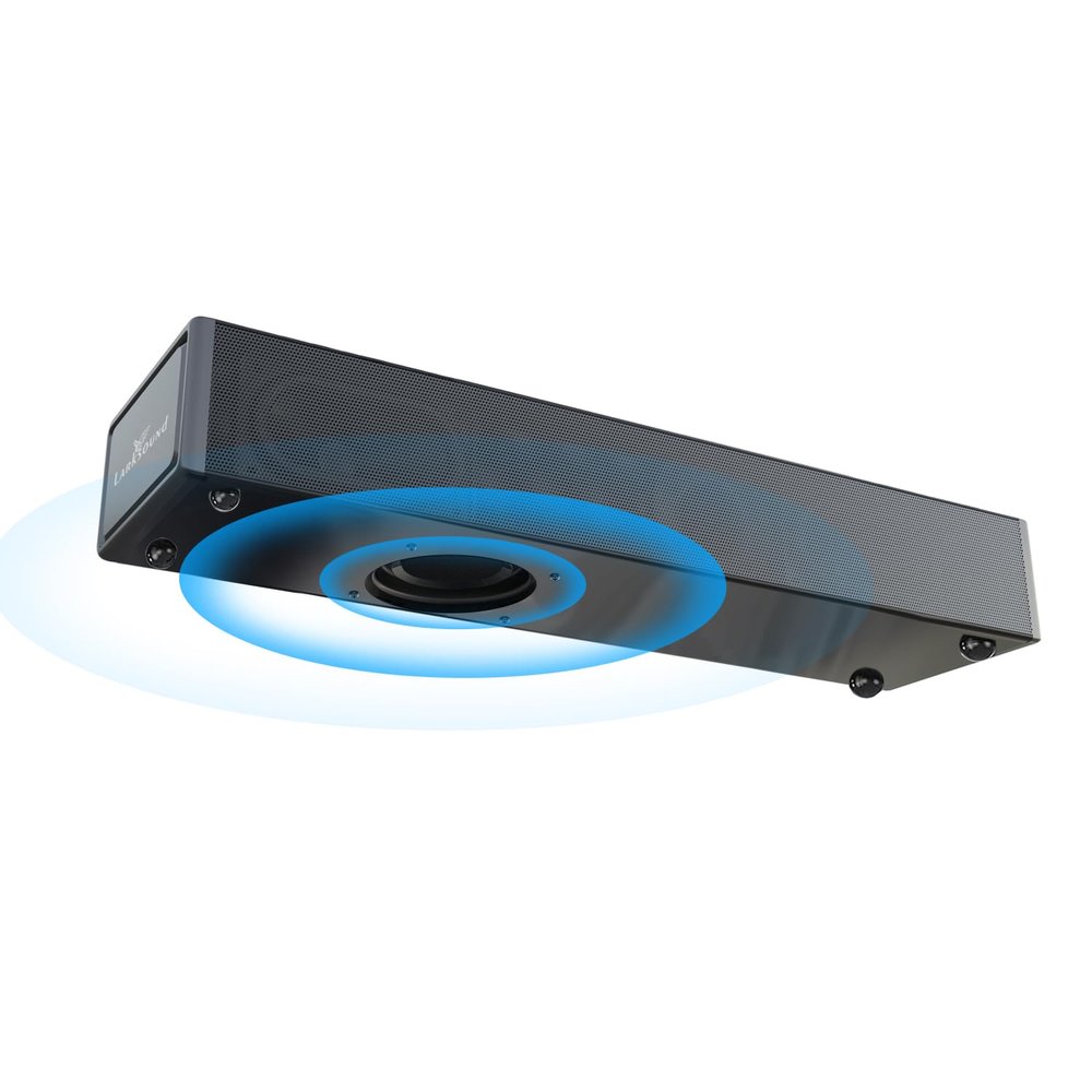 LARKSOUND 2.1 CH Sound Bar with Built-in Subwoofer, Small Soundbar for TV, PC, Gaming, Mini TV Speaker with Bluetooth/HDMI ARC/Optical/AUX/USB Connections