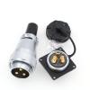 DRRI WEIPU High Voltage WS28 3-Pin Metal Aviation Circular Bulkhead Connector TQ Male Plug Female Socket Z for Solar Panel view 3