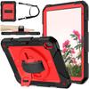 BMOUO Case for iPad (A16) 11th Generation 11" 2025/iPad 10th Generation 10.9 inch 2022, 360 Rotating Stand & Pencil Holder & Hand Shoulder Strap Shockproof iPad 11th/10th Generation Case, Red+Black view 1