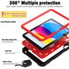 BMOUO Case for iPad (A16) 11th Generation 11" 2025/iPad 10th Generation 10.9 inch 2022, 360 Rotating Stand & Pencil Holder & Hand Shoulder Strap Shockproof iPad 11th/10th Generation Case, Red+Black view 3