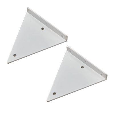 JHDXL Heavy Duty Shelf Brackets, Floating Hidden Shelf Brackets, Modern Rustic Industrial Shelf Brackets - Decorative Shelf Brackets, Hidden Brackets (Color : White, Size : 9in*7in/23cm*17cm)