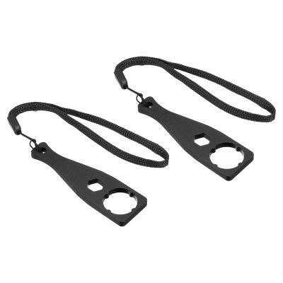 PATIKIL 2 Pack Aluminium Alloy Camera Tighten Knob Bolt Nut Screw Wrench with Lanyard for Action Camera, Black