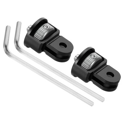 PATIKIL Aluminum Tripod Mount Adapter, 2 Pack 360 Adjustment 1/4" Screw Conversion Adapters for Action Camera Tripod Screw Mount, Black Titanium