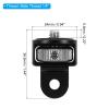 PATIKIL Aluminum Tripod Mount Adapter, 2 Pack 360 Adjustment 1/4" Screw Conversion Adapters for Action Camera Tripod Screw Mount, Black Titanium view 2