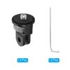 PATIKIL Aluminum Tripod Mount Adapter, 2 Pack 360 Adjustment 1/4" Screw Conversion Adapters for Action Camera Tripod Screw Mount, Black Titanium view 3
