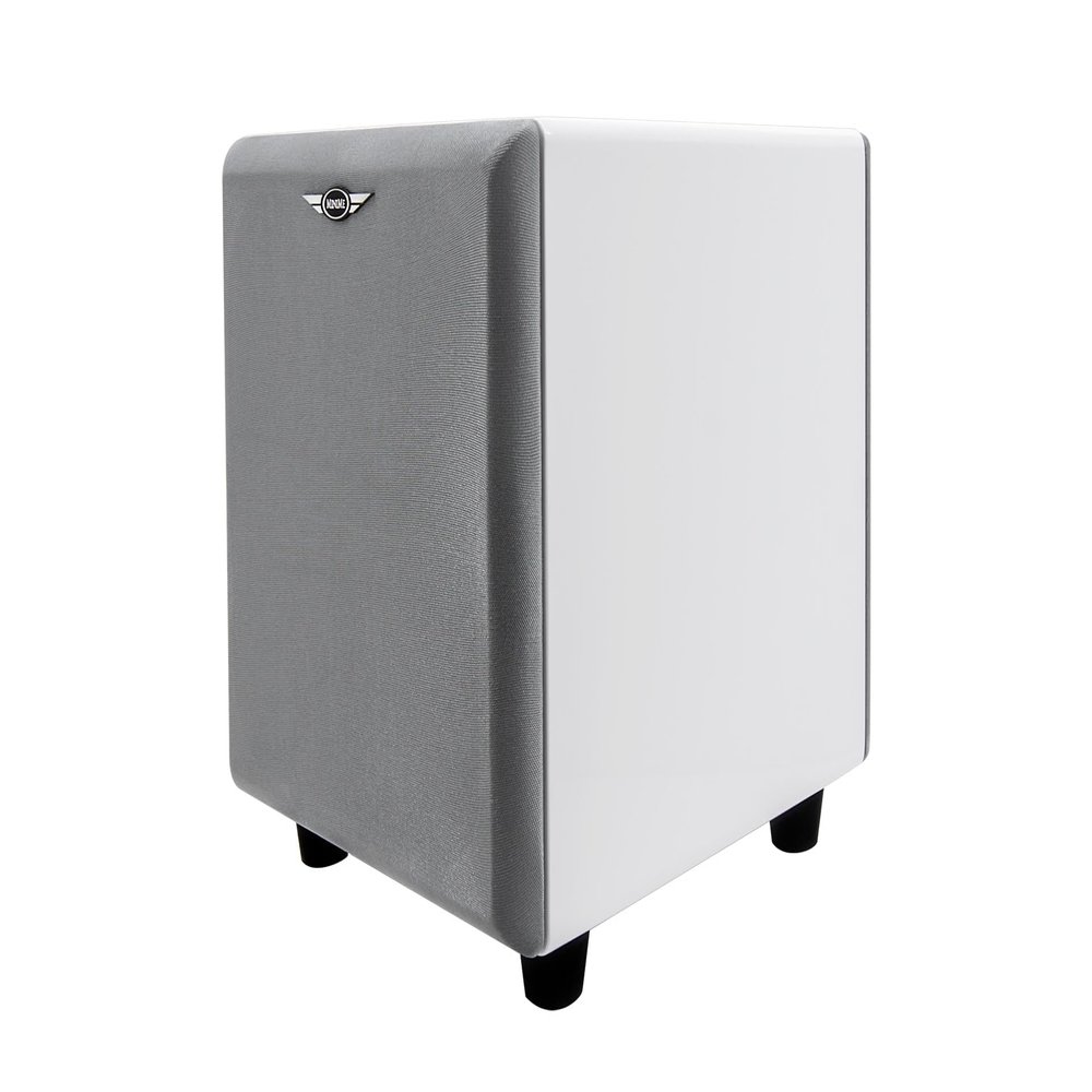 Earthquake Sound MiniMe DSP P8 8-inch Powered Subwoofer with DSP Control and SLAPS Passive Radiator Technology, White