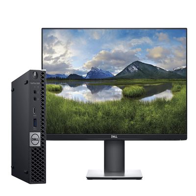 Dell OptiPlex 5060 Micro Intel Core i5-8500T 2.1GHz, 16GB RAM, 256GB SSD, Windows 11 Pro 64bit 24" LCD (Renewed)