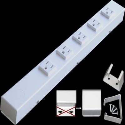 16 Hardwired Power Strip (NO Power Cord), 5 Vertical Outlets (NOT Tamper Resistant), NO Ears (Without mounting tabs on Both Ends), 15A (NOT a 20 Amp Unit), White