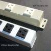 30" Hardwired Power Strip (NO Power Cord), 8 Vertical Outlets (NOT Tamper Resistant), with Ears (with mounting tabs on Both Ends), 15A (NOT a 20 Amp Unit), White view 4
