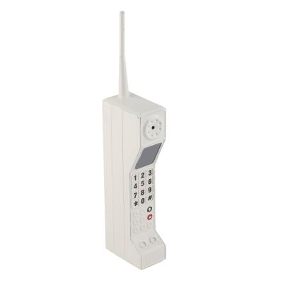 LBEC Retro Mobile Phone Model Ornaments, Exquisite Durable Simulation Brick Mobile Phone Model for Photo Studio (White)