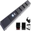 12" Hardwired Power Strip (NO Power Cord), 4 Outlets (NEMA 5-15R, Horizontal - NOT 20Amp), NO Ears (Without mounting tabs on Both Ends), ALCI, Black view 1
