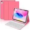BQSS for iPad (A16) 11th 10th Generation Case with Keyboard, Auto Wake/Sleep, Detachable Wireless Bluetooth Keyboard Case with Pencil Holder for iPad 11-inch A16 2025 10th Gen 10.9 Inch 2022 (Red) view 1