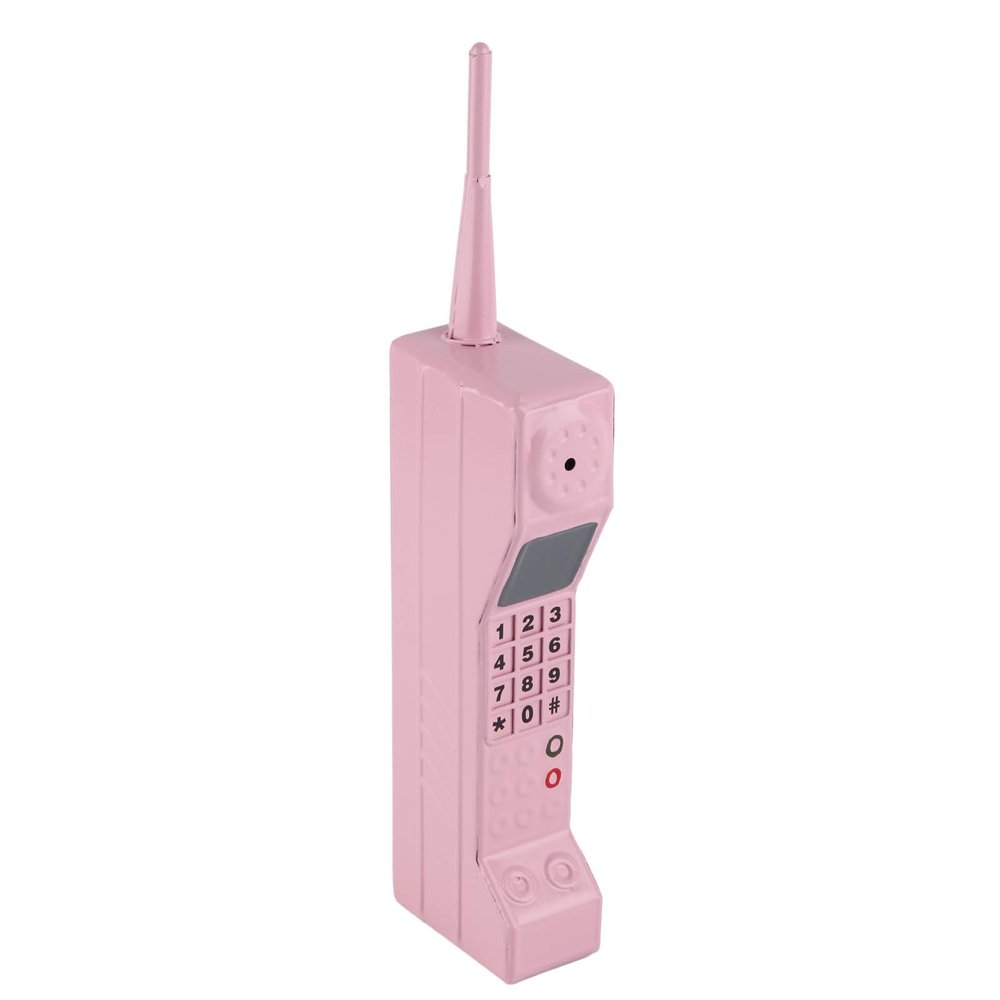 LBEC Retro Mobile Phone Model Ornaments, Exquisite Durable Simulation Brick Mobile Phone Model for Photo Studio (Pink)