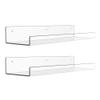 upsimples 2 Pcs 15" Acrylic Shelves for Wall Display and Storage, Clear view 1