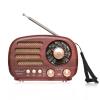 Oncheer Portable Vintage Radio Retro Bluetooth Speaker, FM/AM/SW Old Fashion Classic Style, Adjustable Antenna, Rechargeable Battery Powered & USB Charging, Support TF Card, USB Mp3 Playing Music view 1