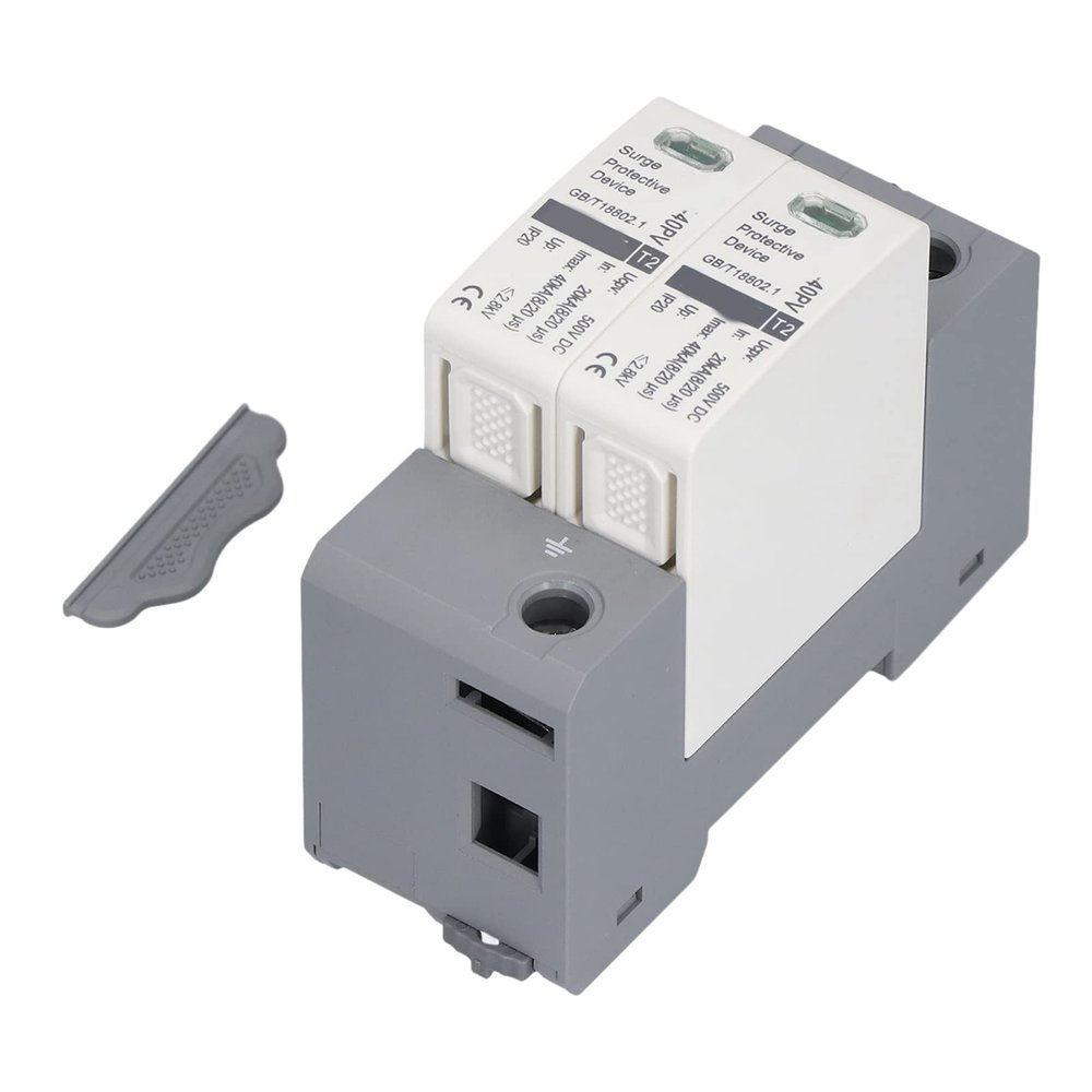 2-Pole Surge Protective Device with 20-40 Ka Voltage Protection and 500 VDC Arrester for Protecting Against Power Surges - CHLT-40PV